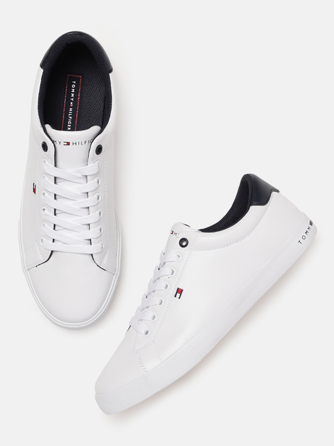 

Tommy Hilfiger Men Solid Sneakers, White