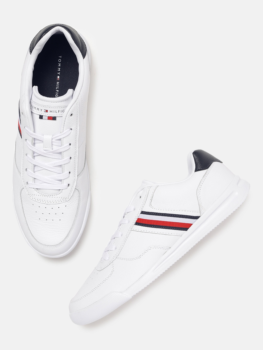 

Tommy Hilfiger Men White Leather Casual Shoes