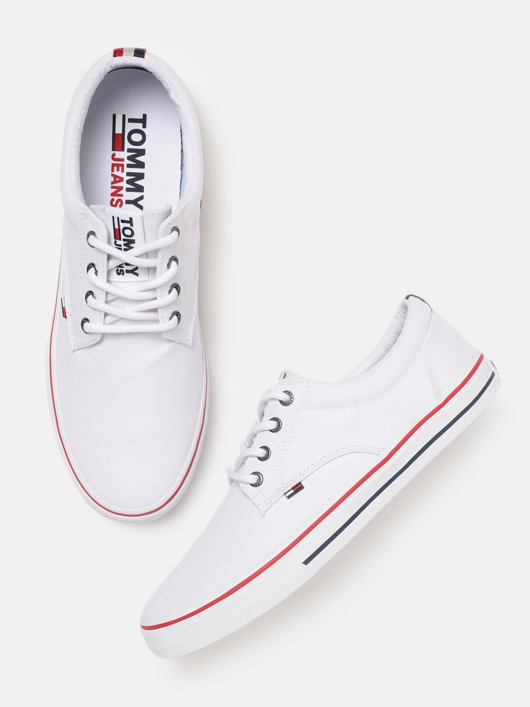 

Tommy Hilfiger Men White Solid Sneakers