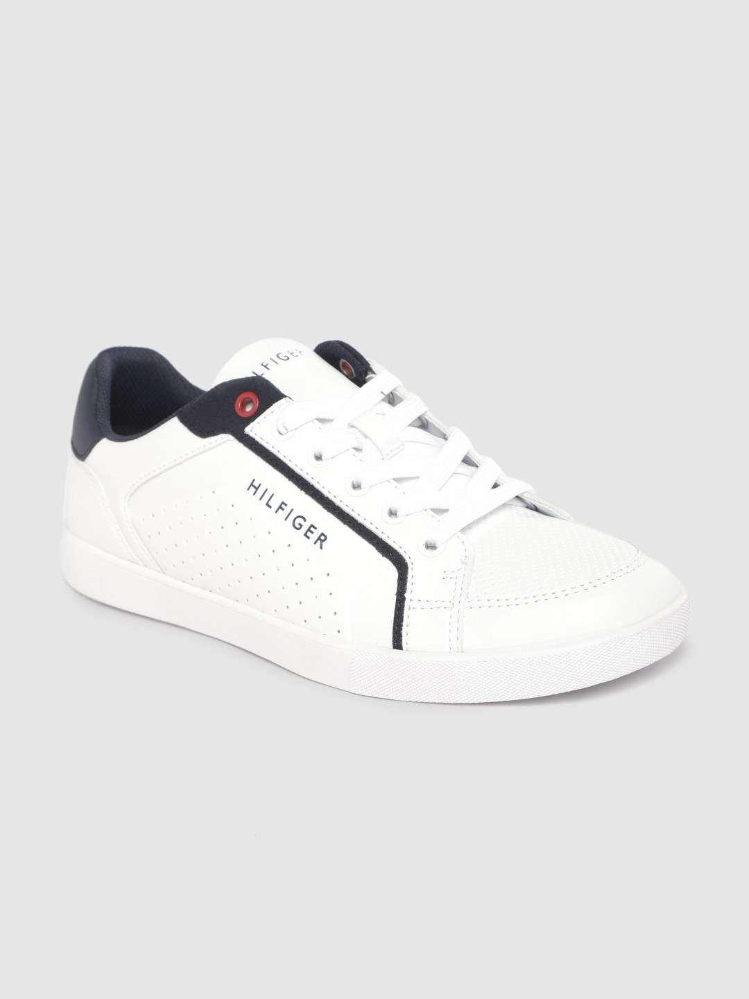 

Tommy Hilfiger Men White Perforated Sneakers
