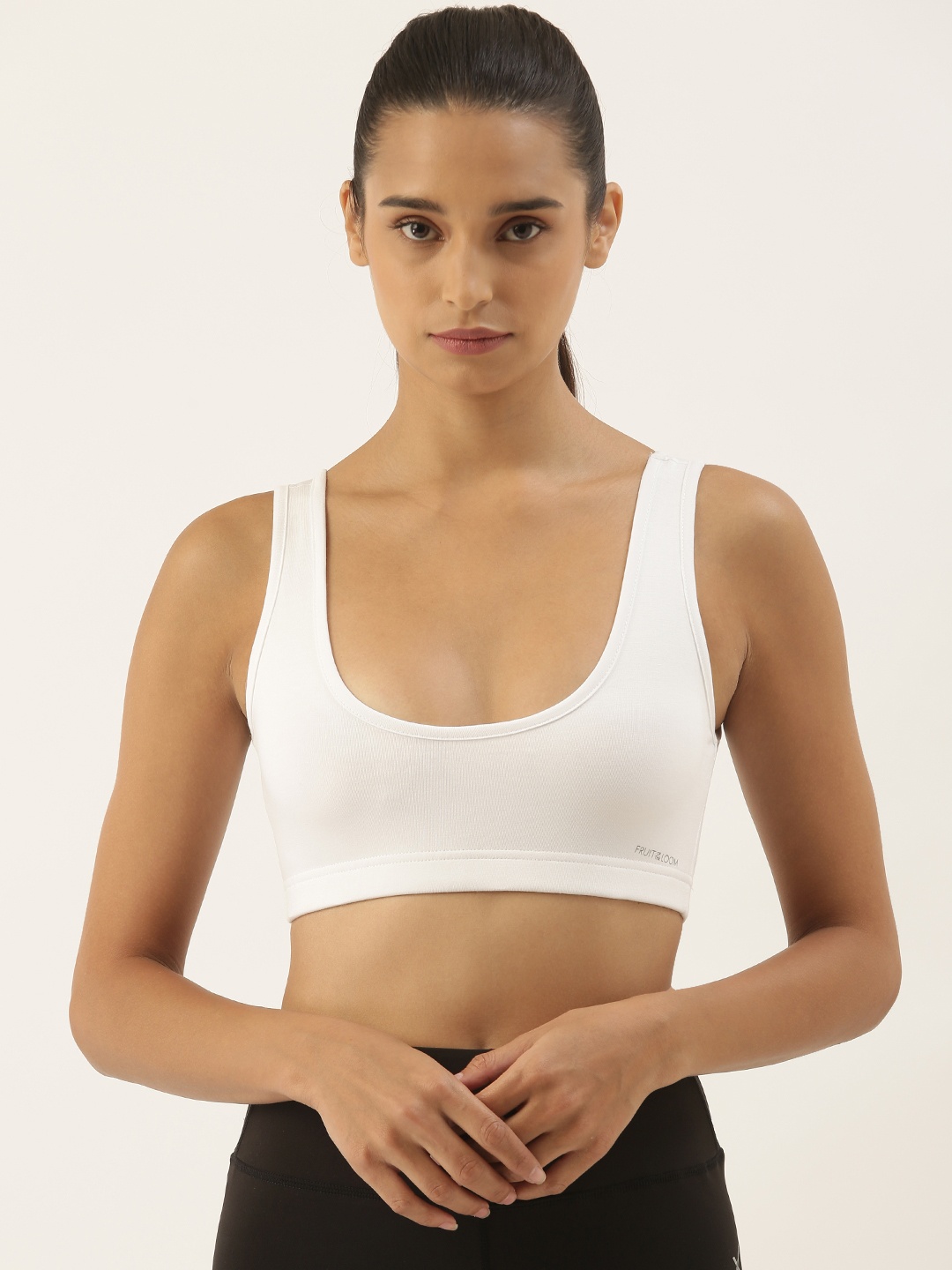 

Fruit of the loom White Workout Bra Medium Coverage FSTS01-N-A2S2