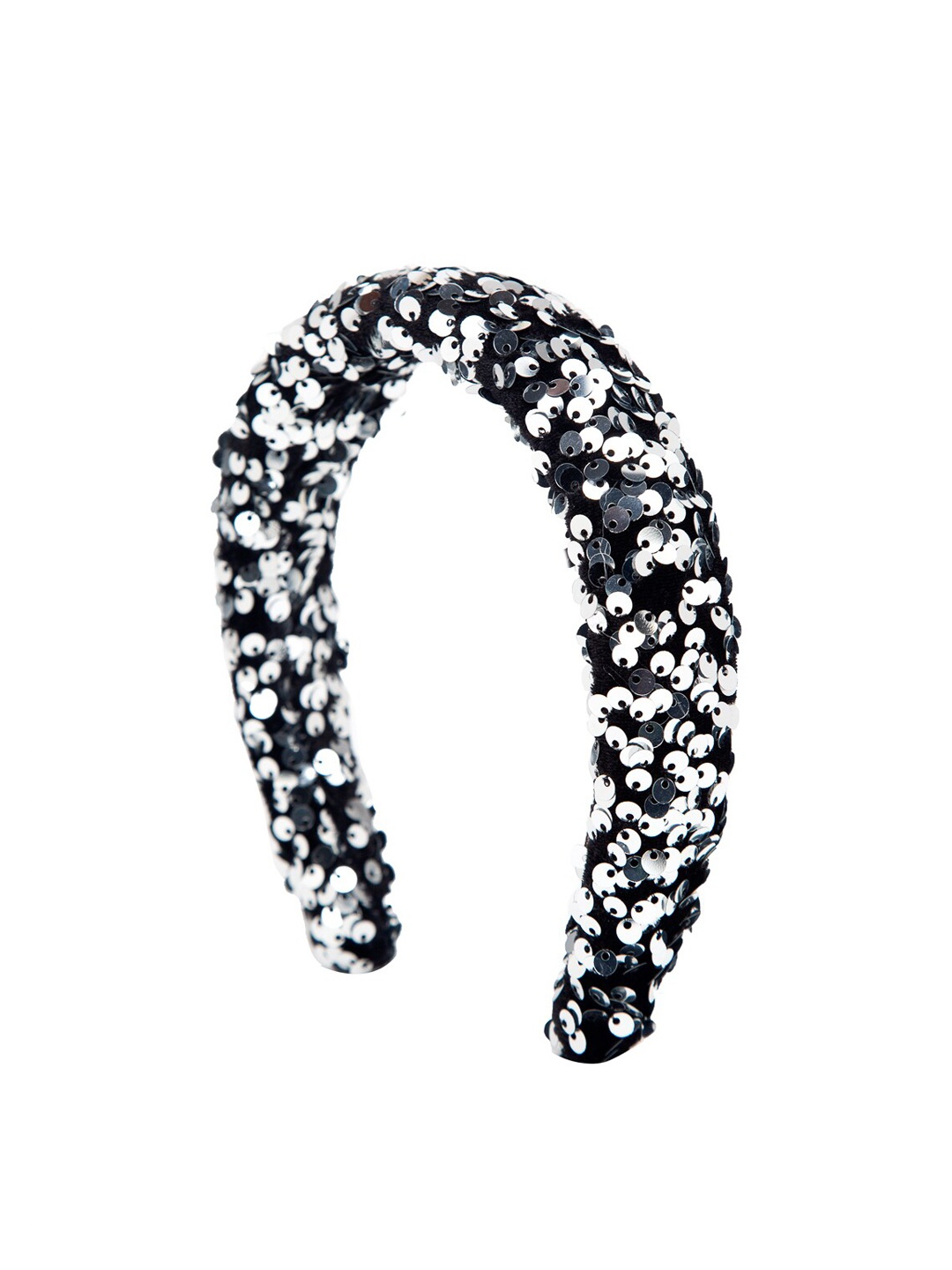 

YouBella Women Silver-Toned & Black Embellished Hairband