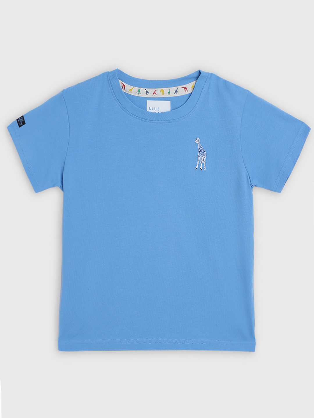 

Blue Giraffe Boys Blue Solid Round Neck T-shirt