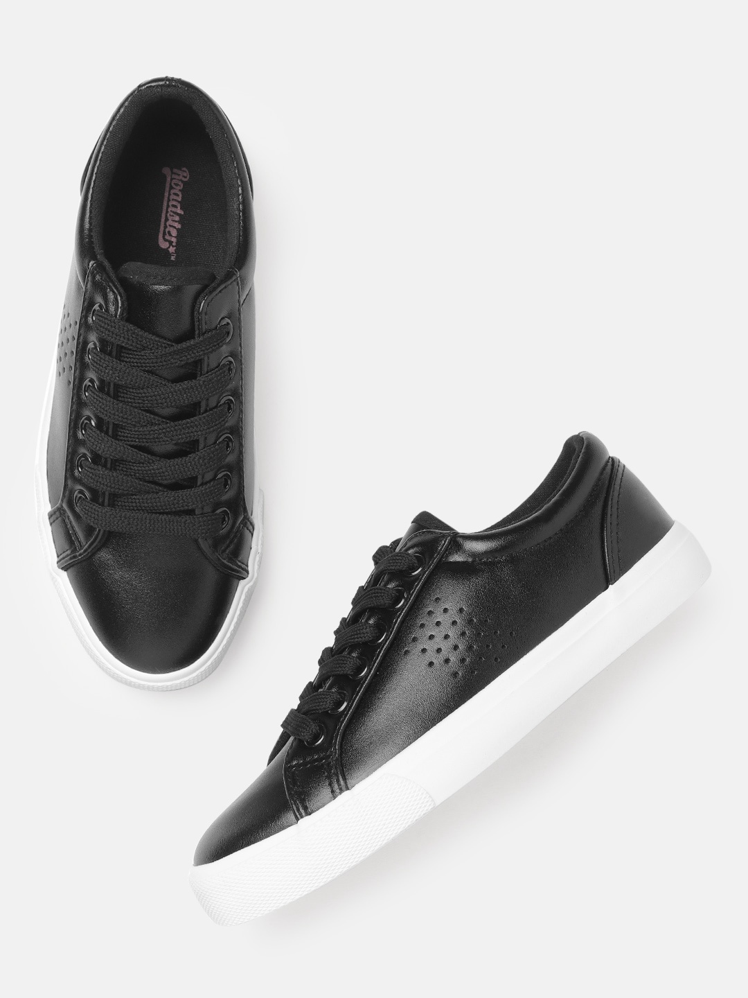 

Roadster Women Black Solid Sneakers