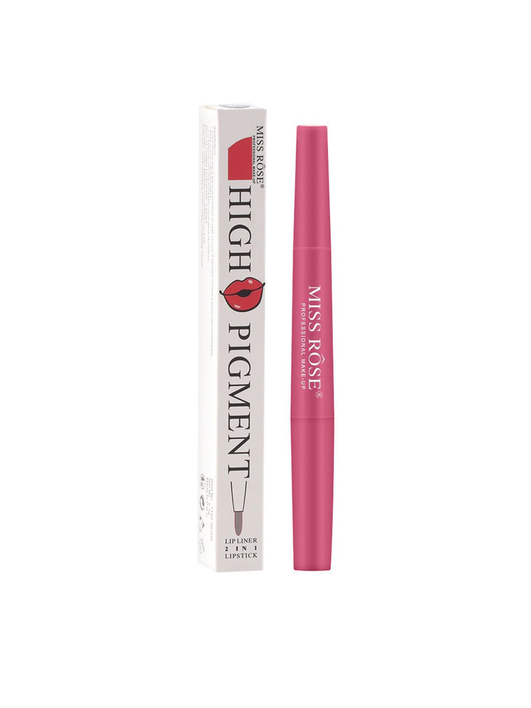 

MISS ROSE 2 In 1 CreamyMatte Lipstick Shade No 03 7102-001B 03, Pink