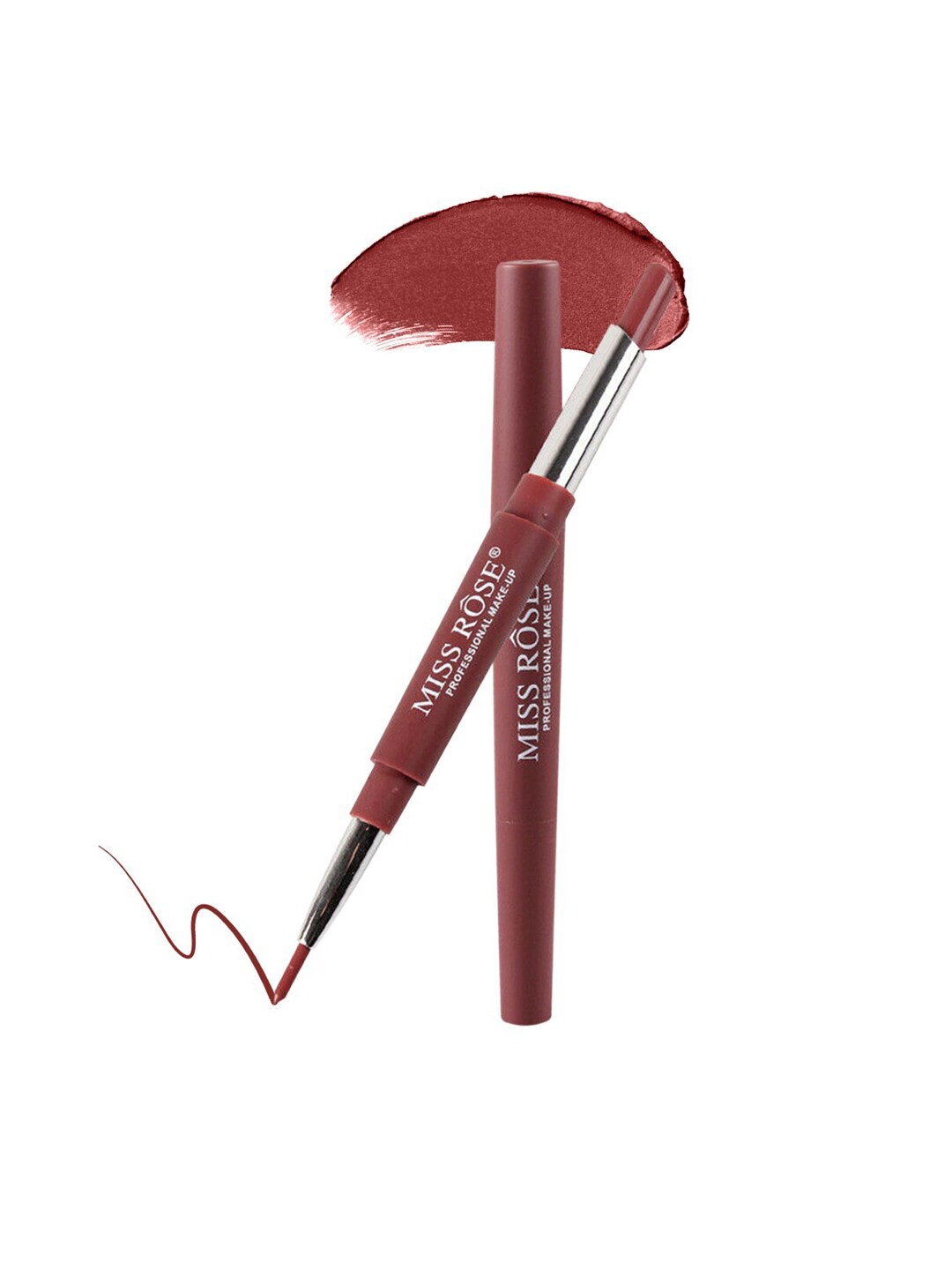 

Miss Rose Brown 2 In 1 Creamy Matte Lipstick, Maroon