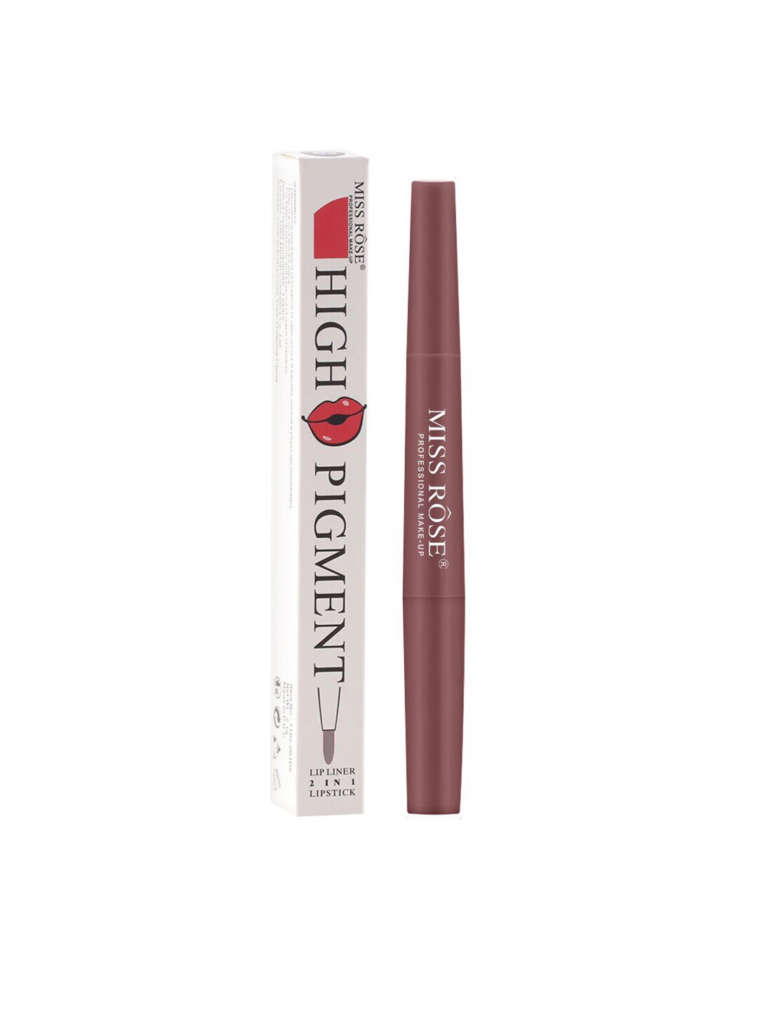 

Miss Rose 2 In 1 Creamy Matte Lipstick Shade No 01 7102-001B 01 20 g, Nude