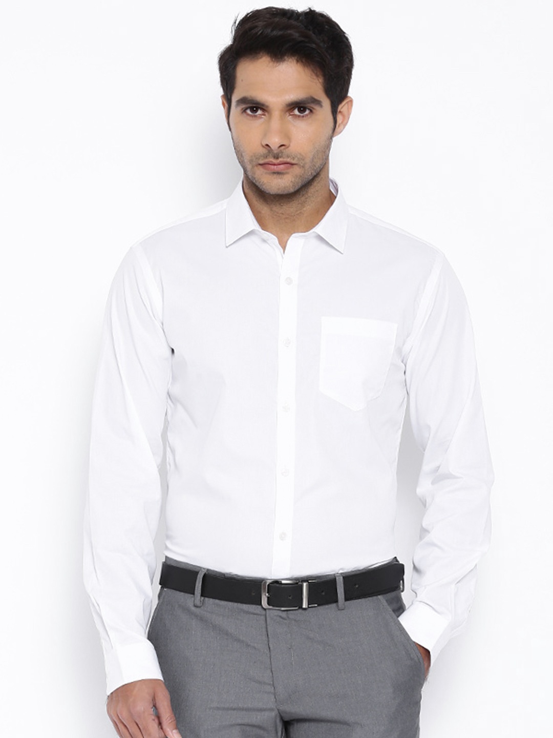

Black Coffee White Slim Fit Formal Shirt
