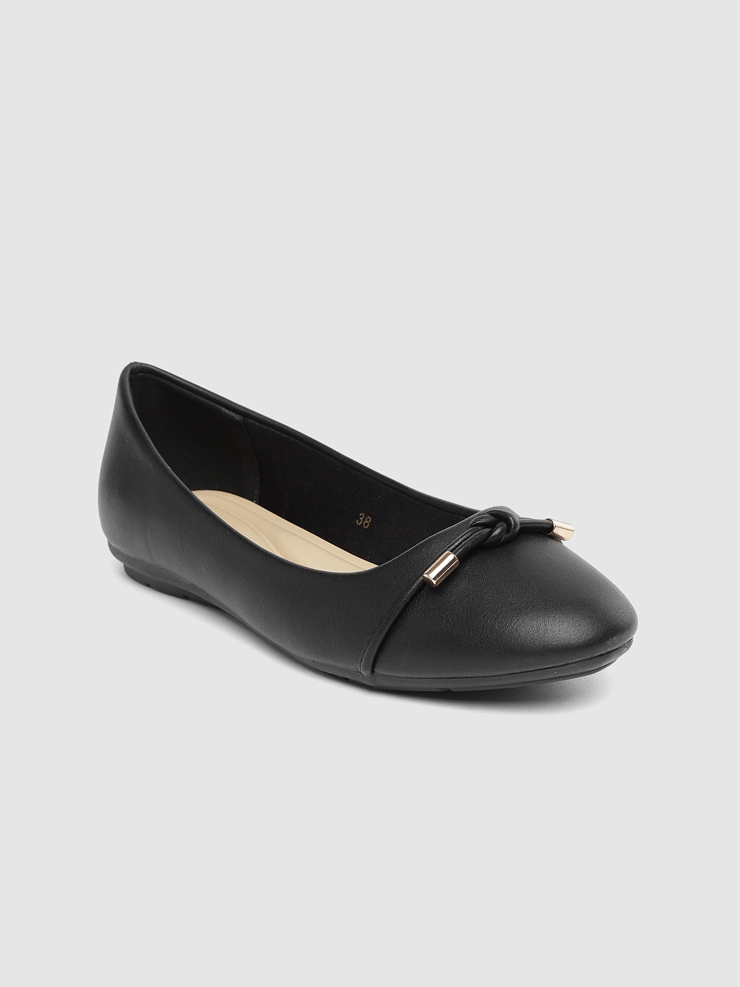 

CERIZ Women Black Solid Ballerinas