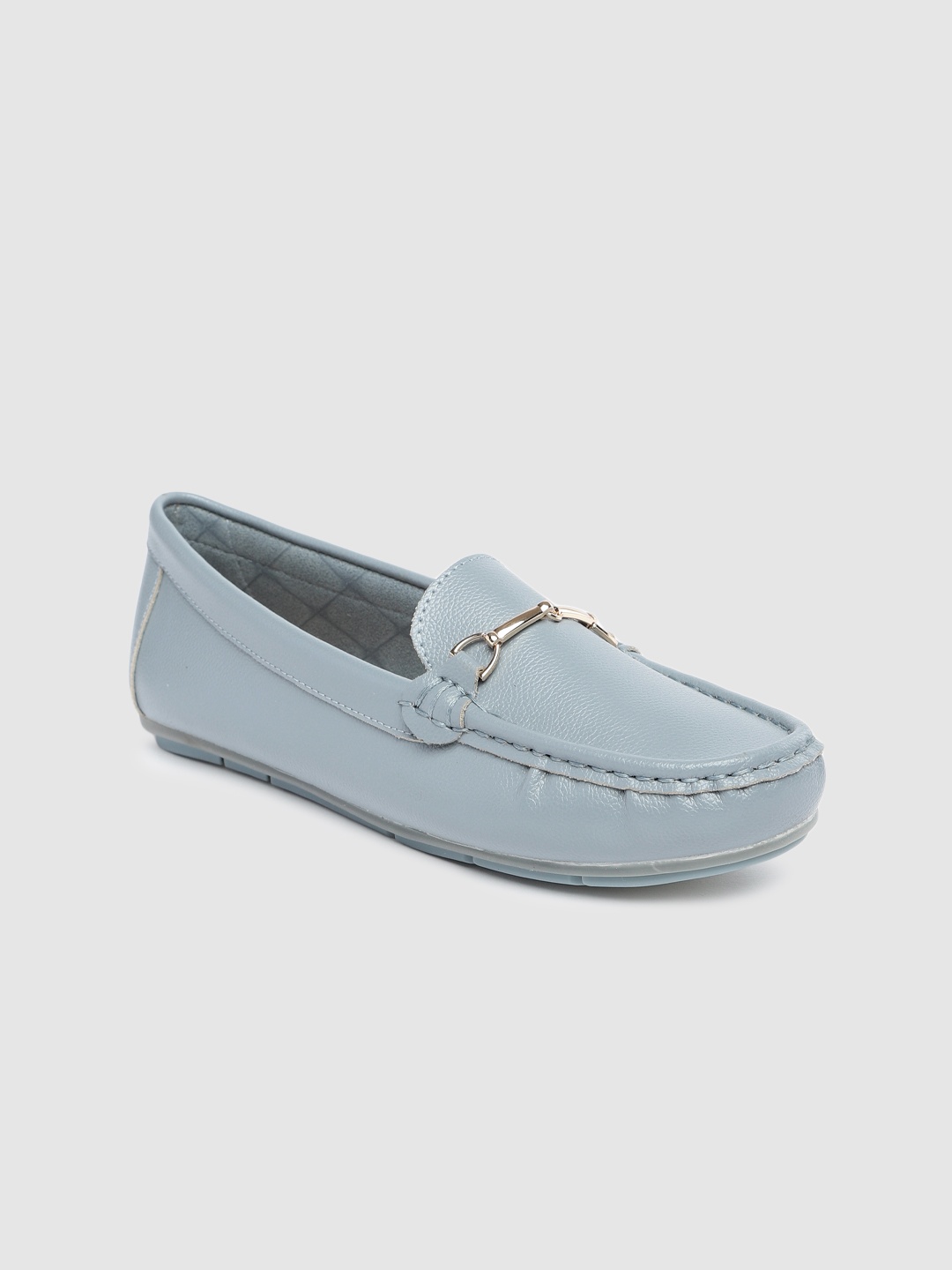 

CERIZ Women Blue Solid Horsebit Loafers