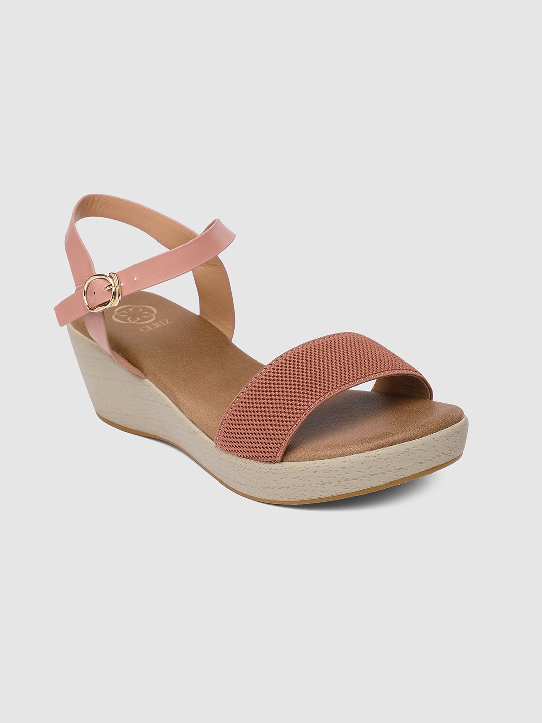 

CERIZ Women Pink Textured Magali Heels