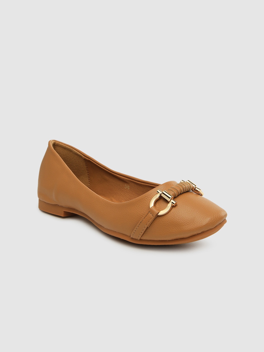 

CERIZ Women Tan Solid Aline Classic Ballerinas