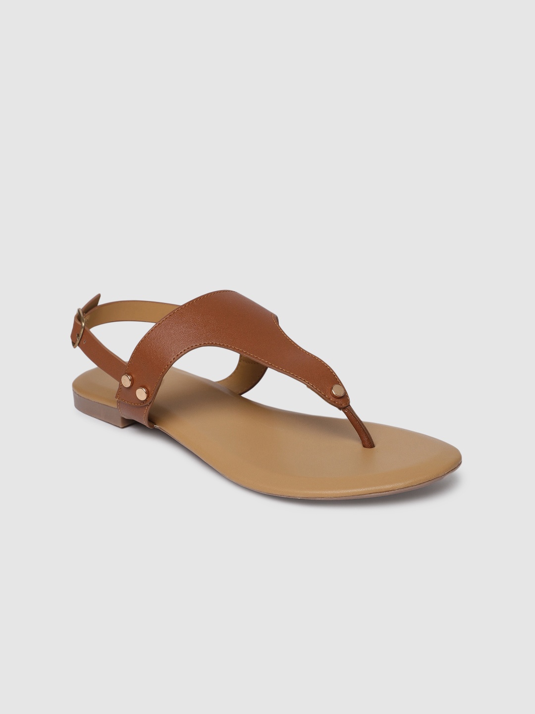 

CERIZ Women Brown Chimere T-Strap Flats