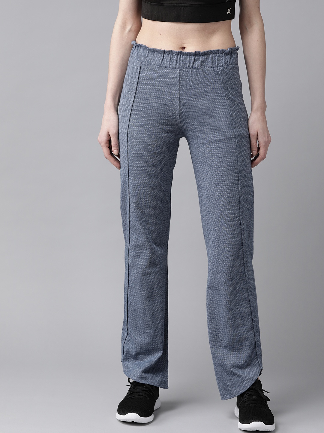

Cayman Women Blue Self Design Pure Cotton Track Pants