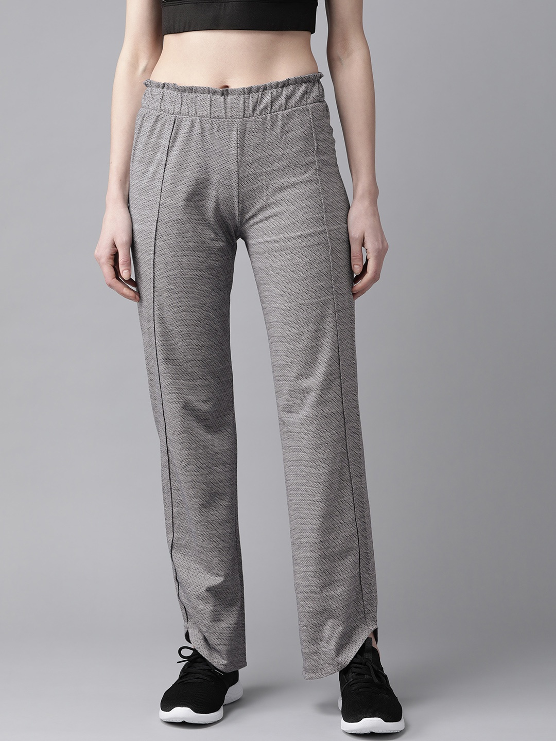 

Cayman Women Grey Self Design Pure Cotton Track Pants