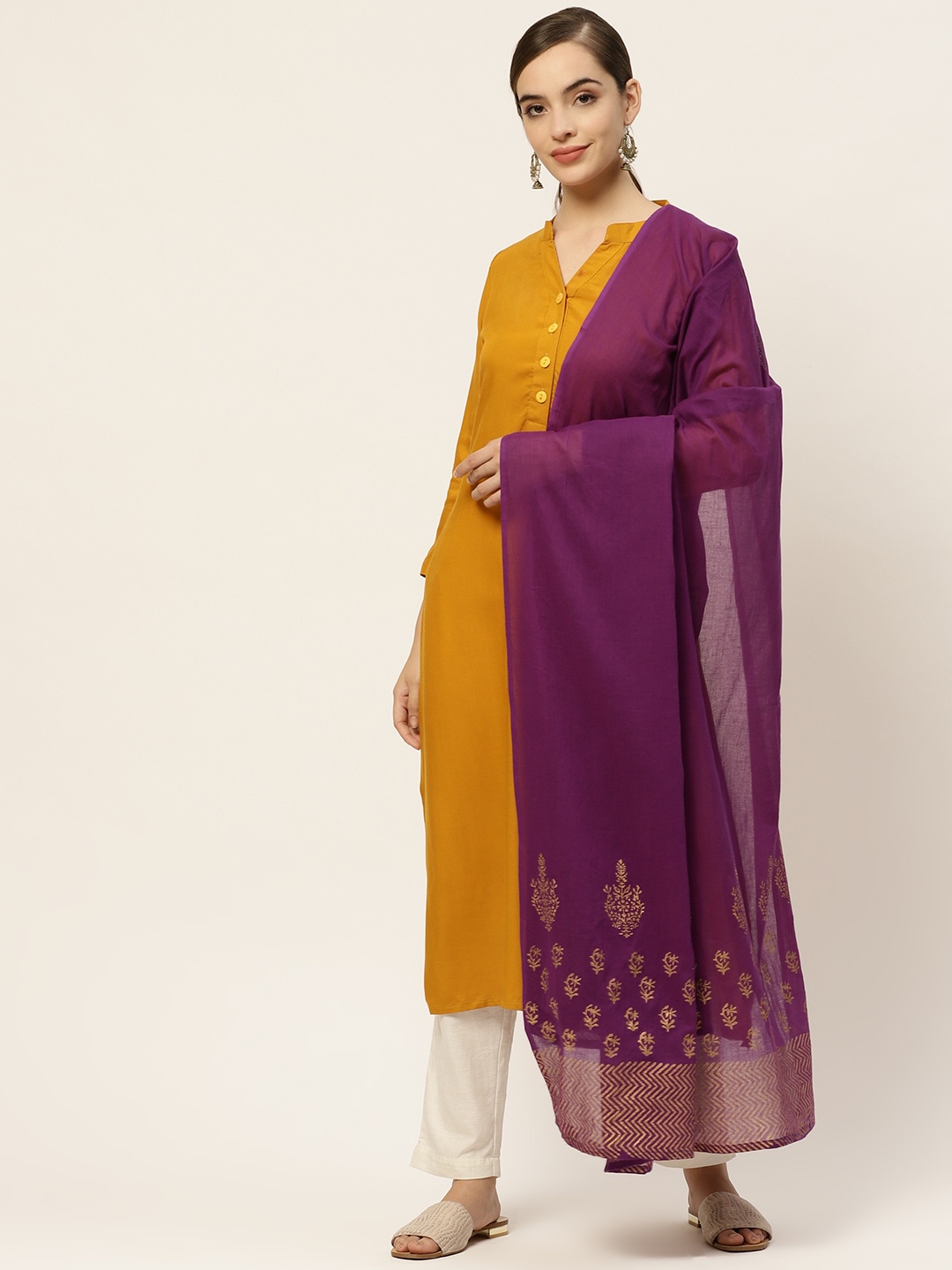 

Sangria Purple Solid Dupatta