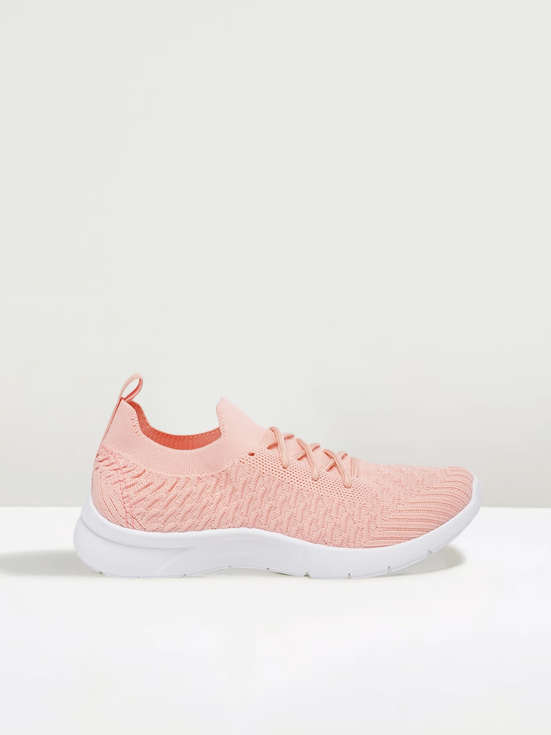 

DressBerry Women Peach-Coloured Woven Design Sneakers