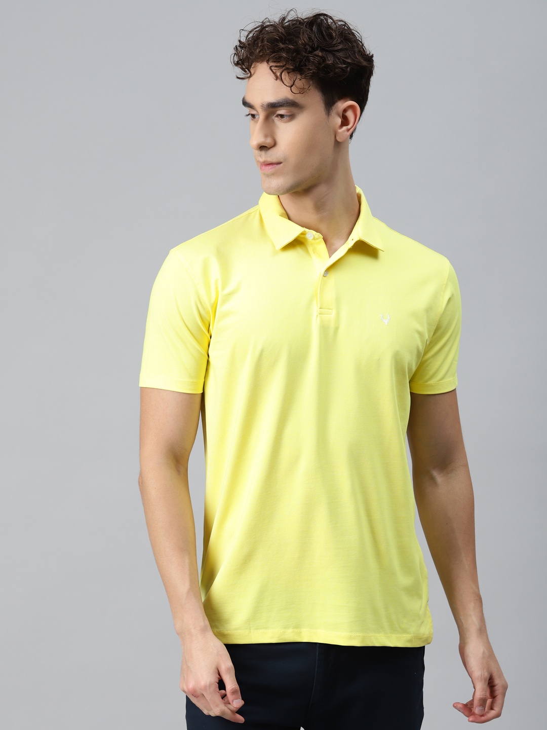 

Allen Solly Men Yellow Polo Collar T-shirt