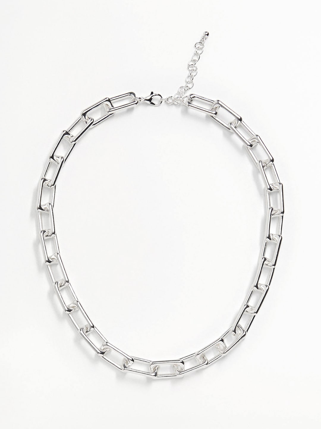 

MANGO Women Silver-Toned Andrew Elongated Link Chain
