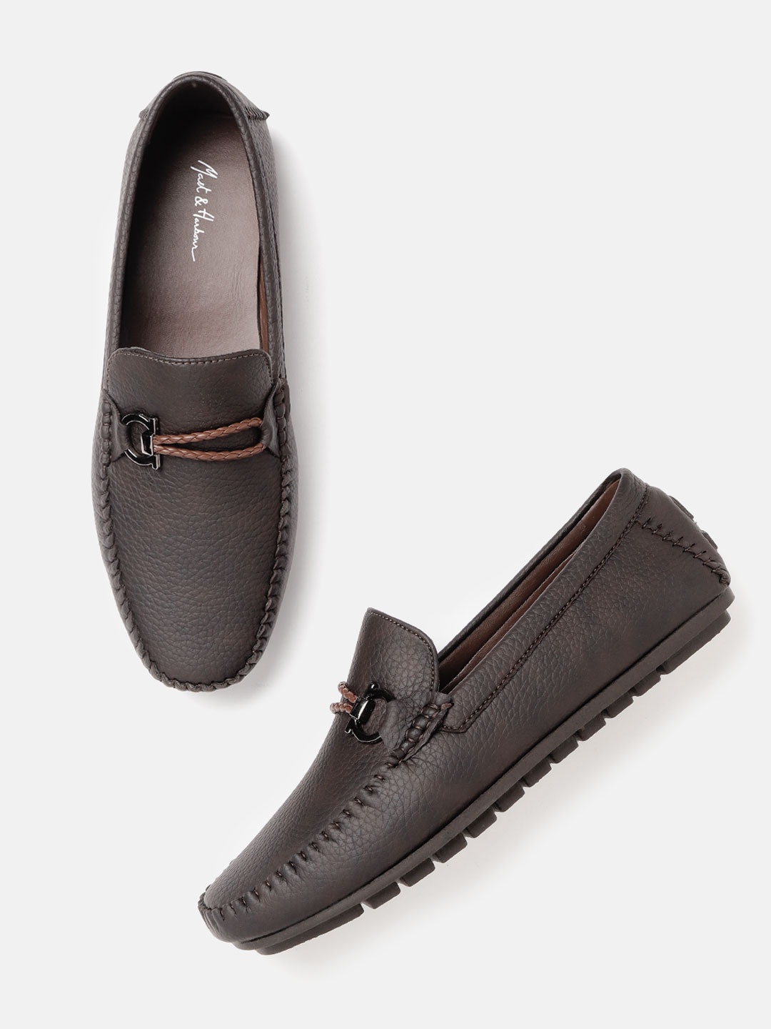 

Mast & Harbour Men Coffee Brown Solid Loafers