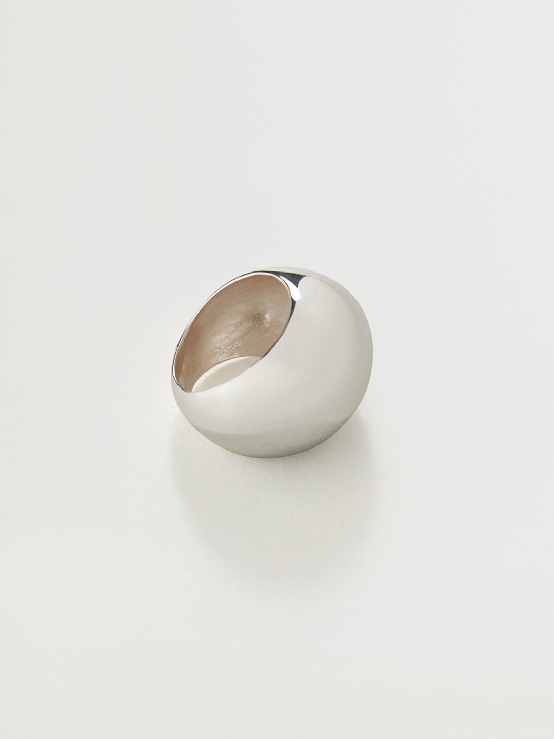 

MANGO Women Silver-Toned Solid Finger Ring