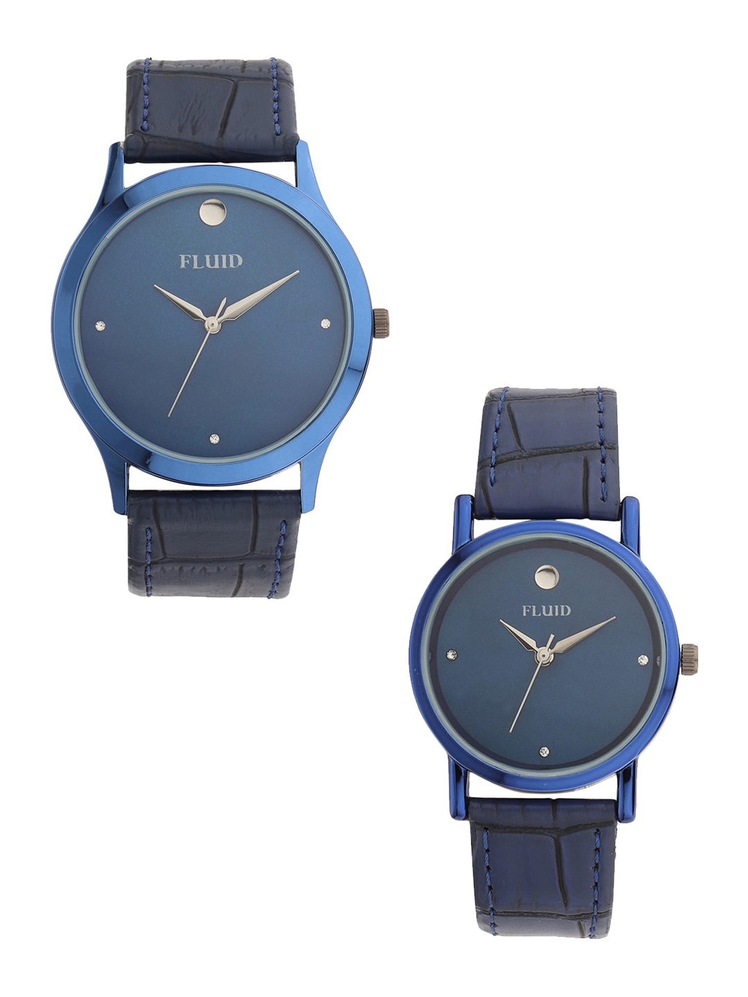 

FLUID Unisex Navy Blue Analogue Couple Watch FL-801PR-BL01