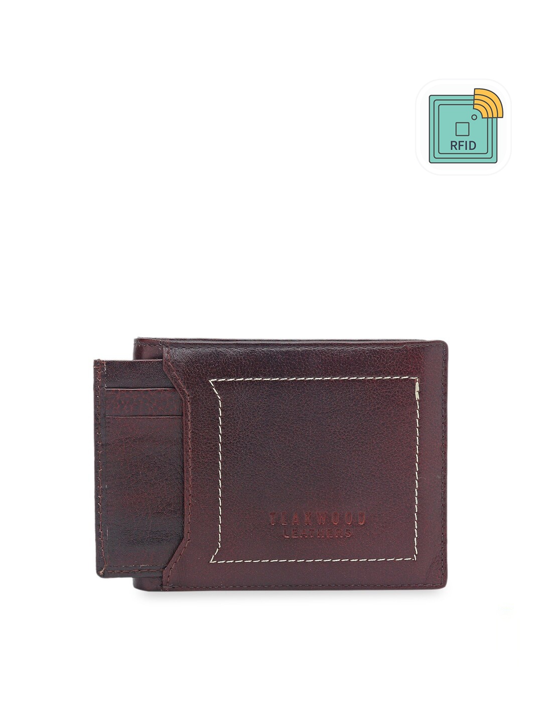 

Teakwood Leathers Men Brown Solid Two Fold Leather Wallet