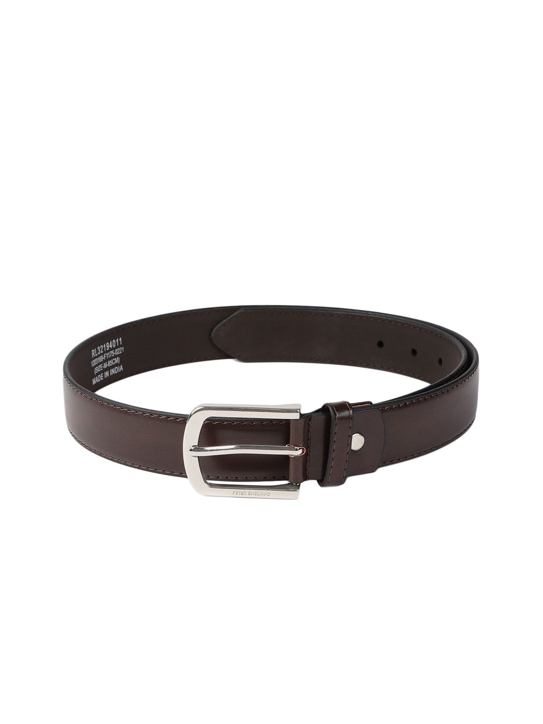 

Peter England Men Brown Solid Belt