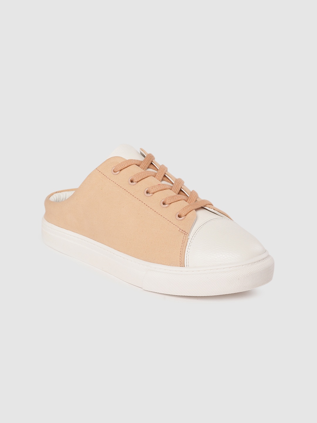 

Mast & Harbour Women Nude-Coloured Solid Mule Sneakers