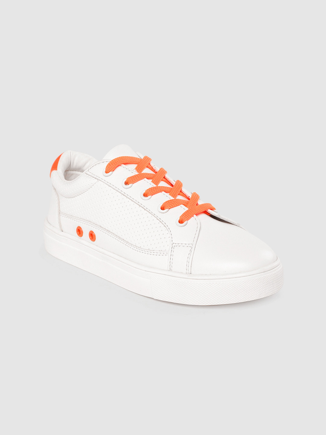 

DressBerry Women White Perforated Sneakers