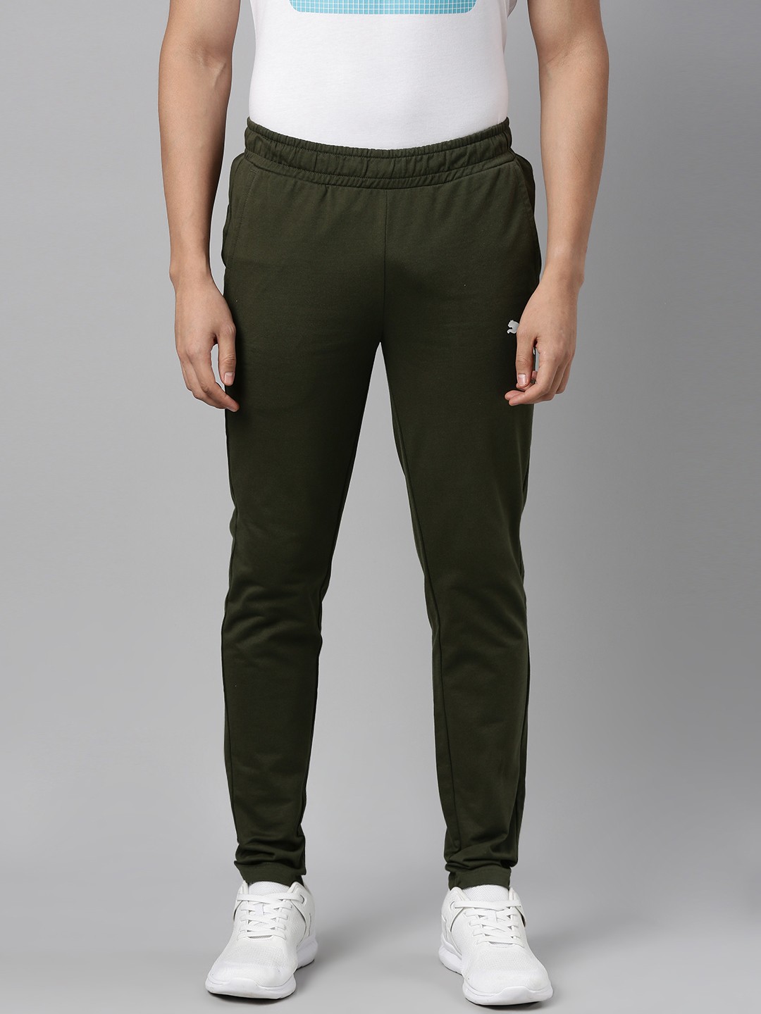 

Puma Men Graphic 9 Brand Logo Placement Print Slim Fit Track Pant, Olive