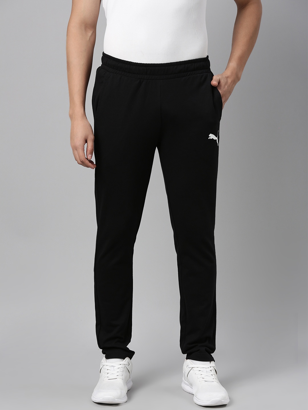 

Puma Men Black Graphic 9 Brand Logo Placement Print Slim Fit Track Pant