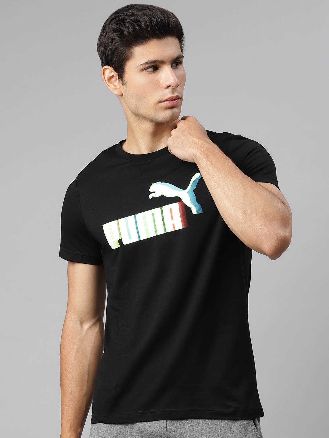 

Puma Men Black Graphic 20 Pure Cotton Printed Pure Cotton T-shirt