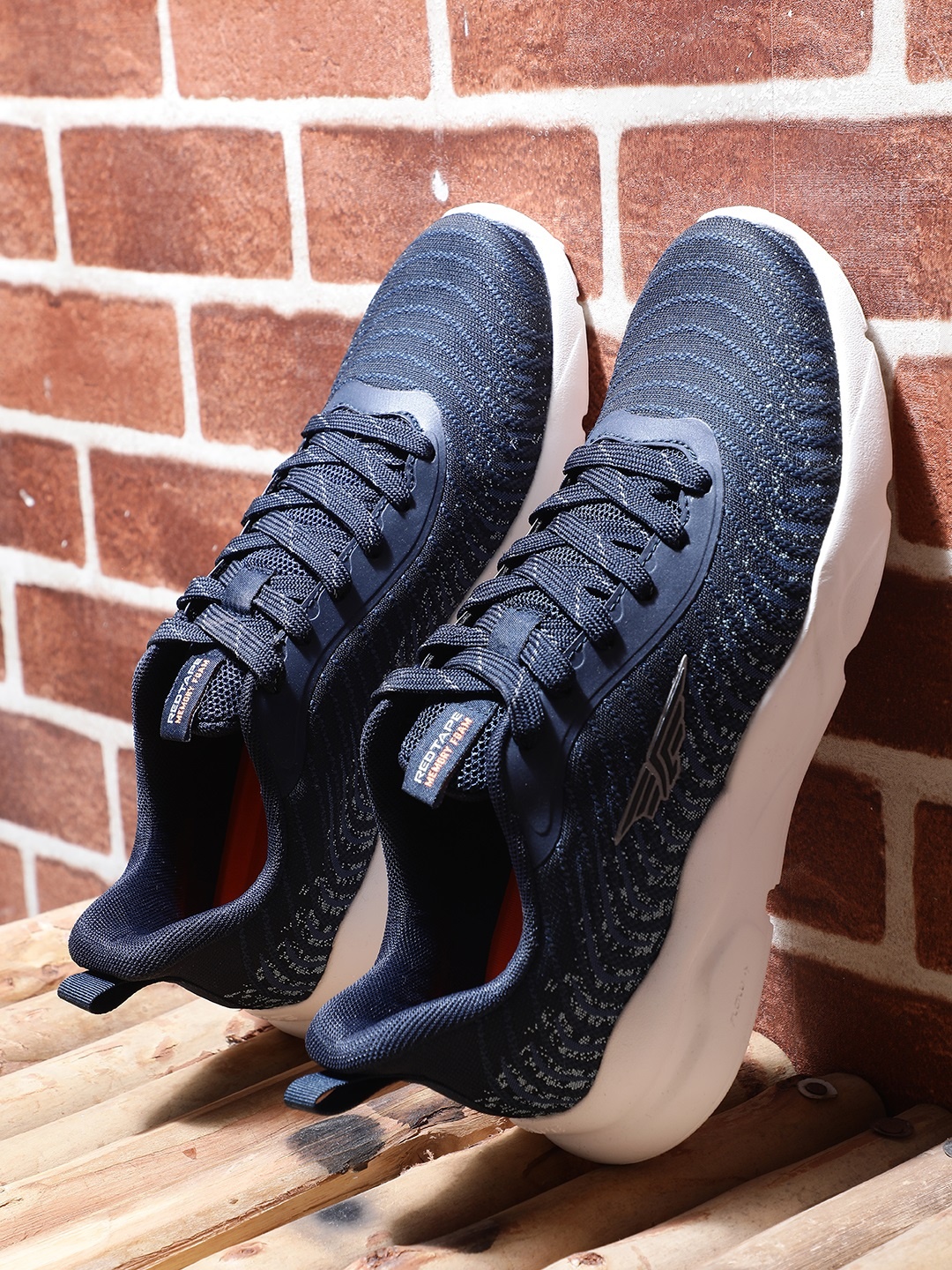 

Red Tape Men Navy Blue Mesh Walking Shoes