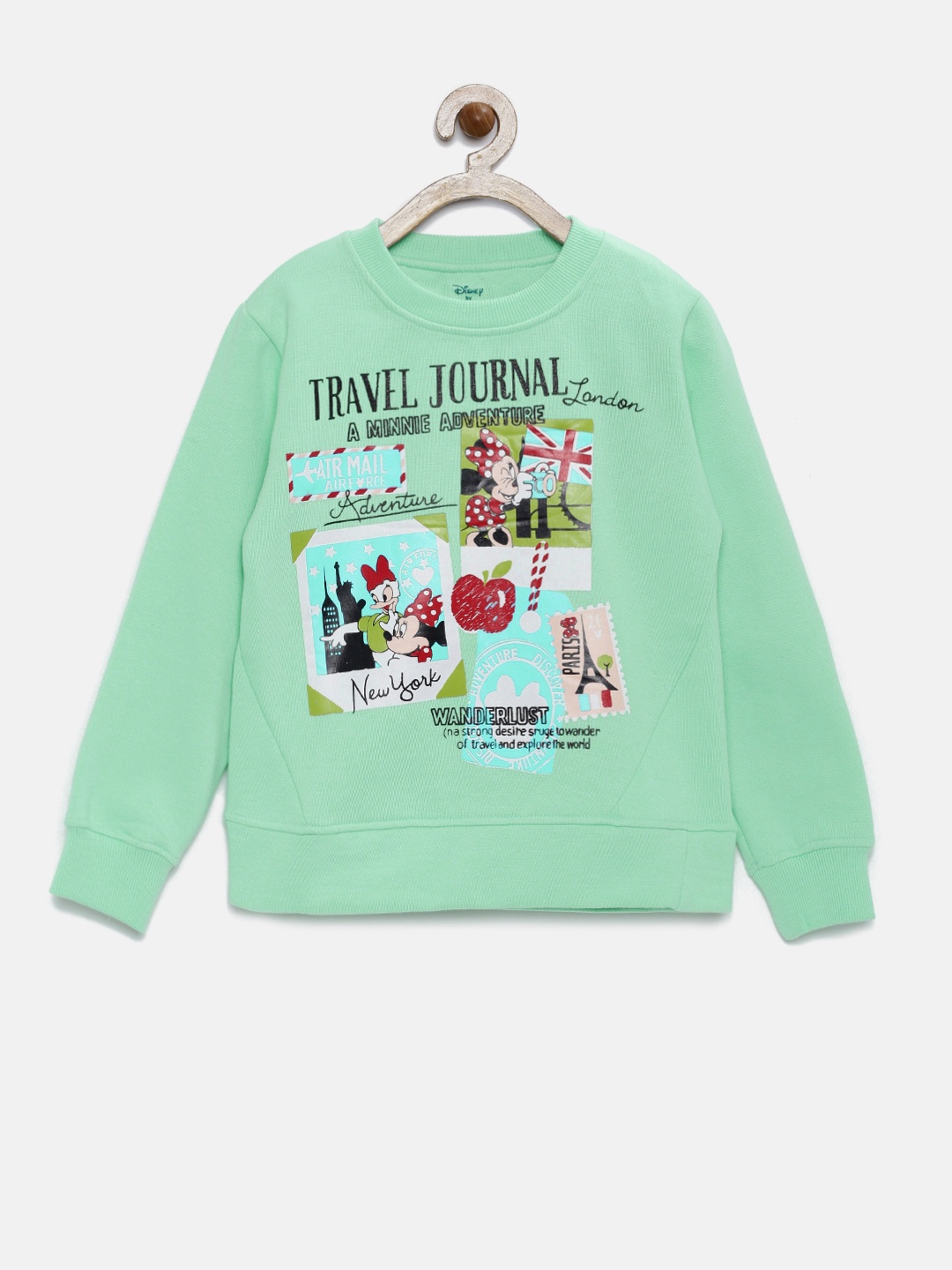 

YK Girls Green Printed Sweatshirt