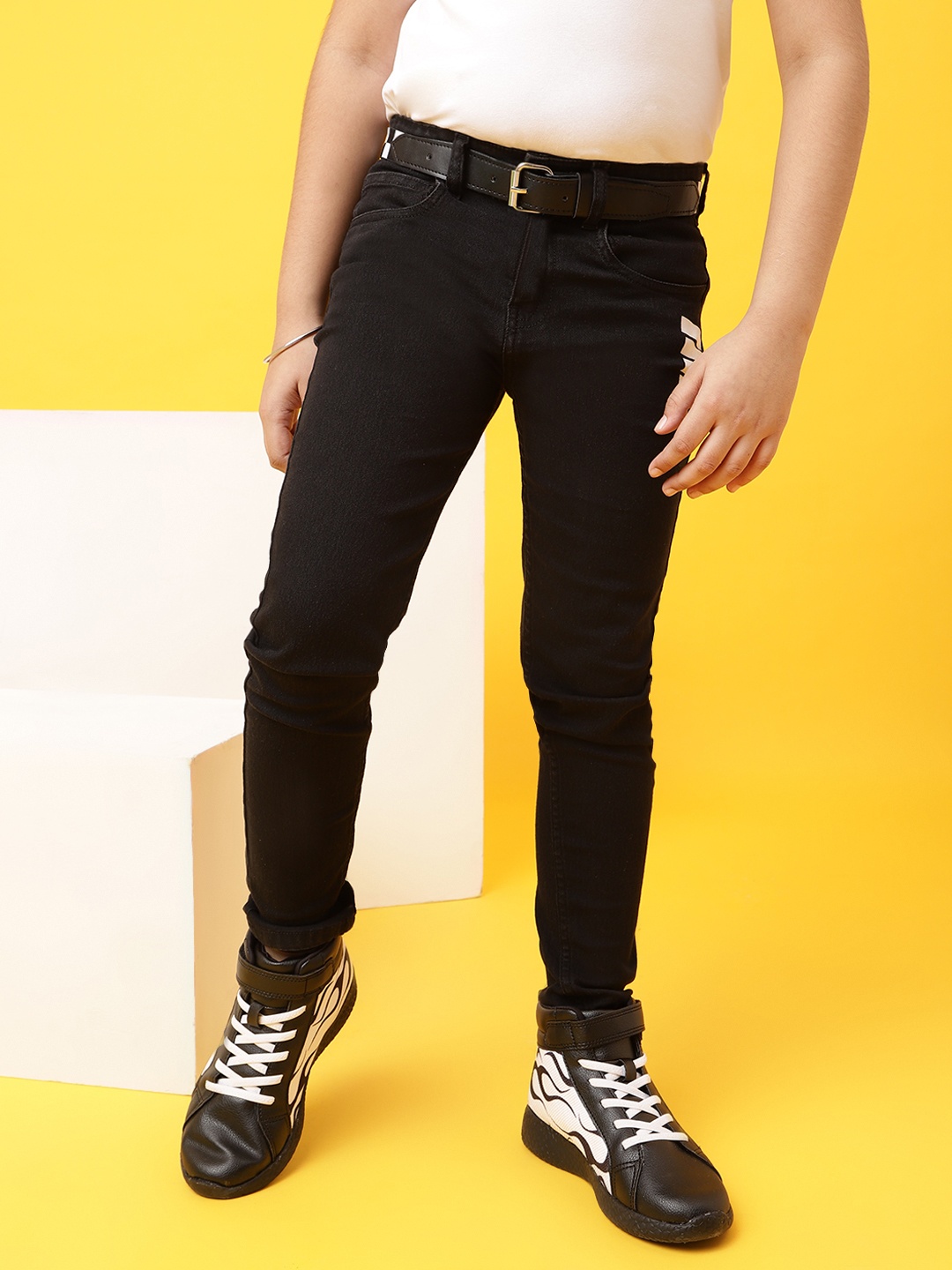 

TALES & STORIES Boys Black Slim Fit Jeans