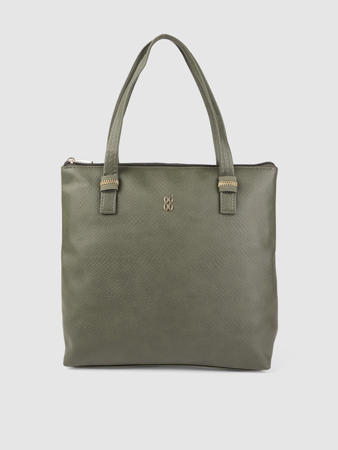 

Baggit Olive Green Textured TIPPET LEGO Handheld Bag