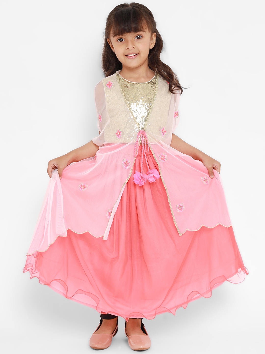 

Nauti Nati Pink Ready to Wear Lehenga with Blouse