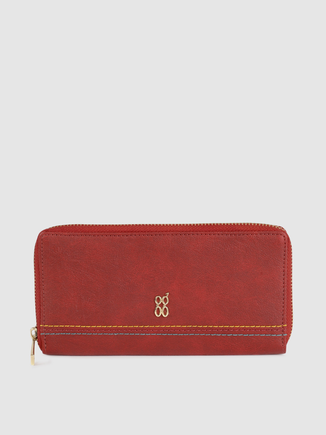 

Baggit Women Red Solid Zip Around Wallet