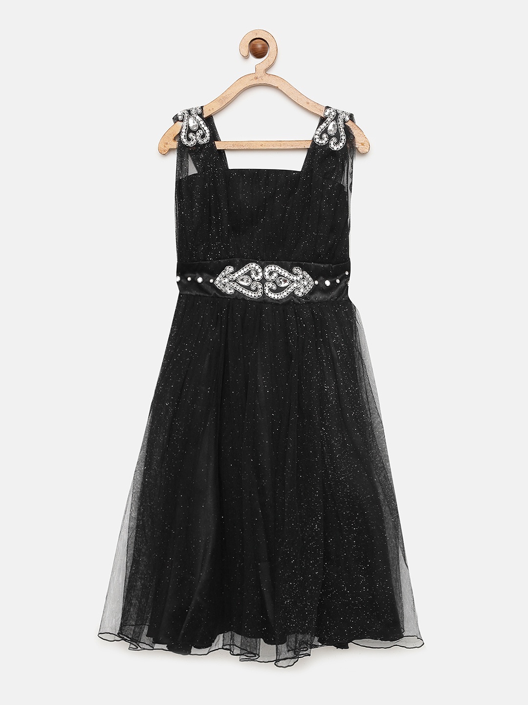 

Actuel Girls Black Solid Gown Dress