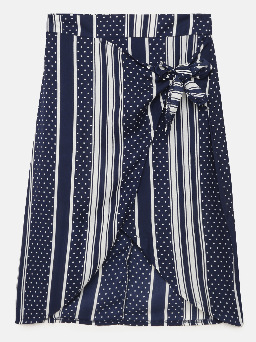 

Actuel Girls Navy Blue & White Printed Skirt
