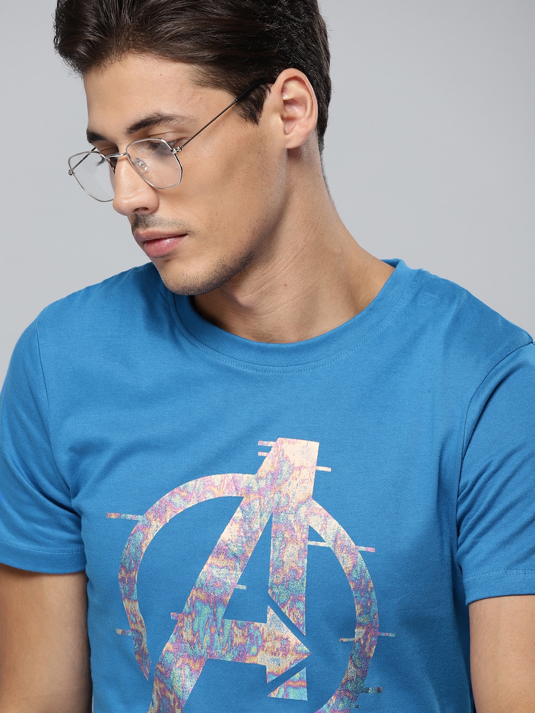 

Kook N Keech Marvel Men Blue Avengers Printed Cotton T-shirt