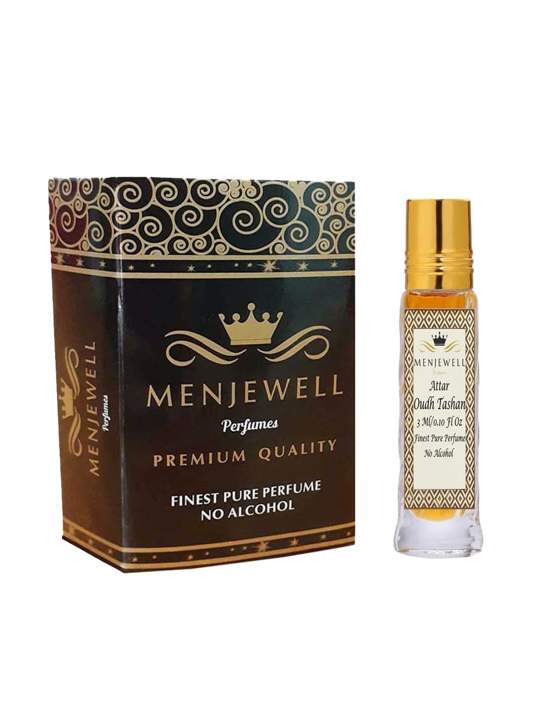 

Menjewell Unisex Attar Oudh Tashan Perfume 3ml, Transparent