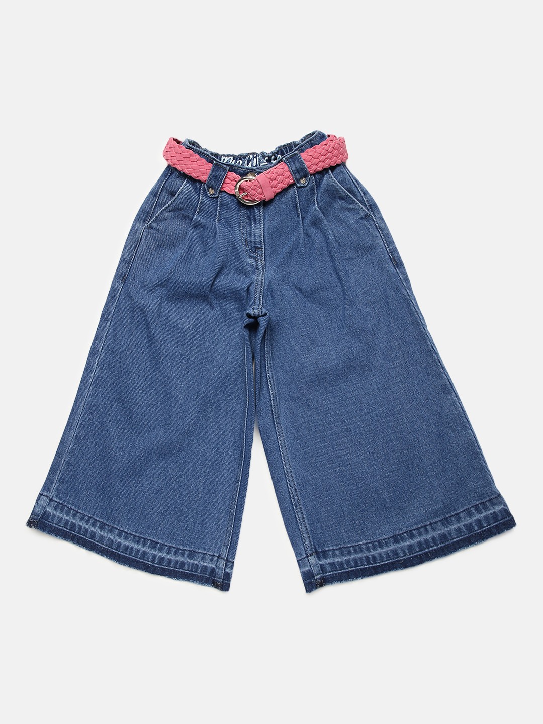 

Blue Giraffe Girls Blue Flared Solid Culottes