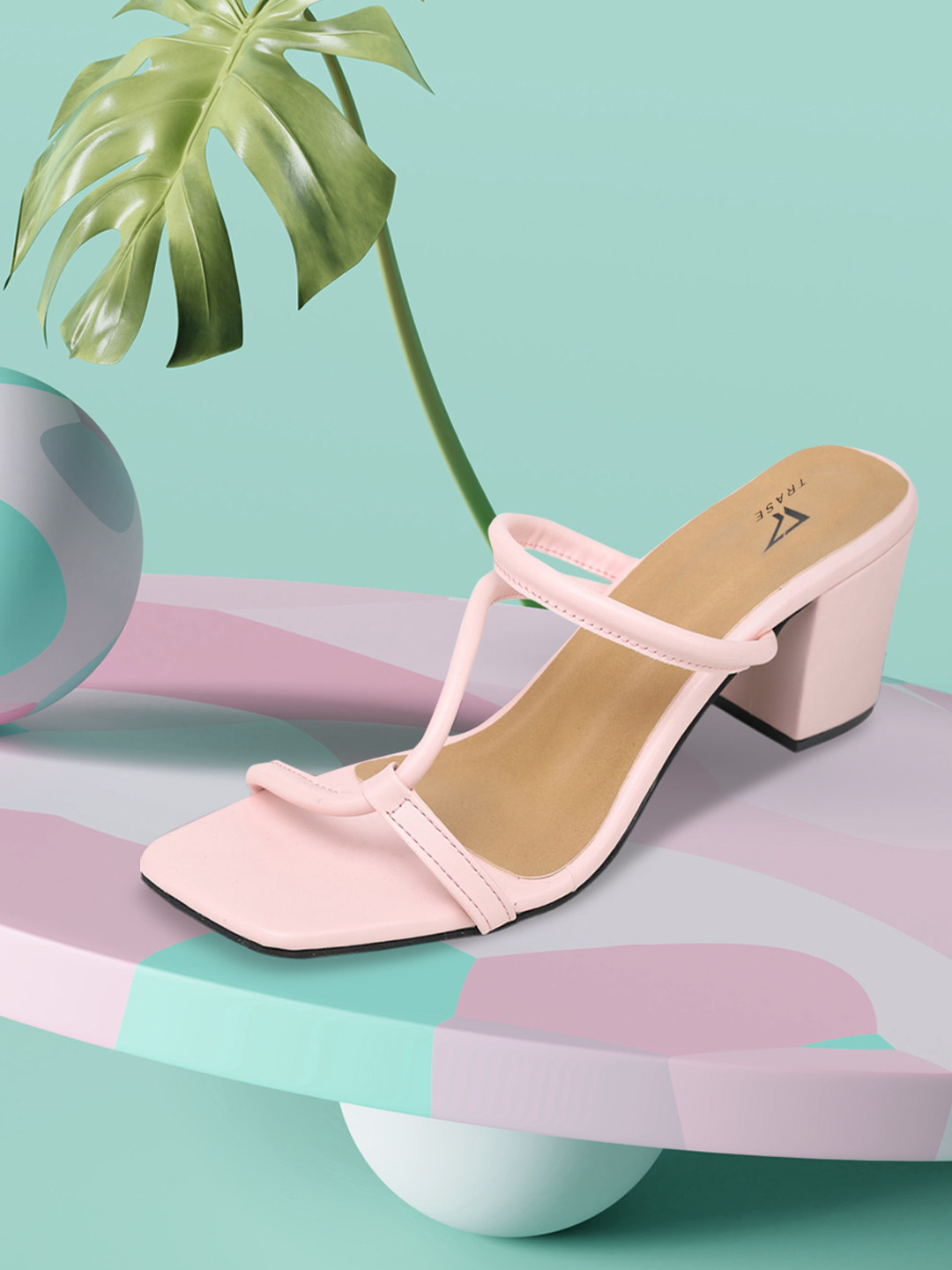 

TRASE Women Pink Solid Block Heels