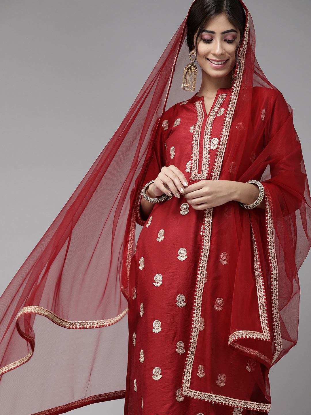 

Indo Era Ethnic Motifs Liva Kurta Set, Maroon