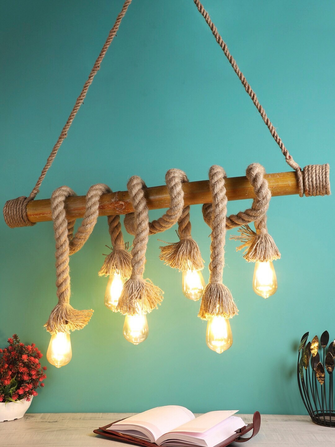 

EXIM DECOR Beige Solid Contemporary Cluster Rope Light