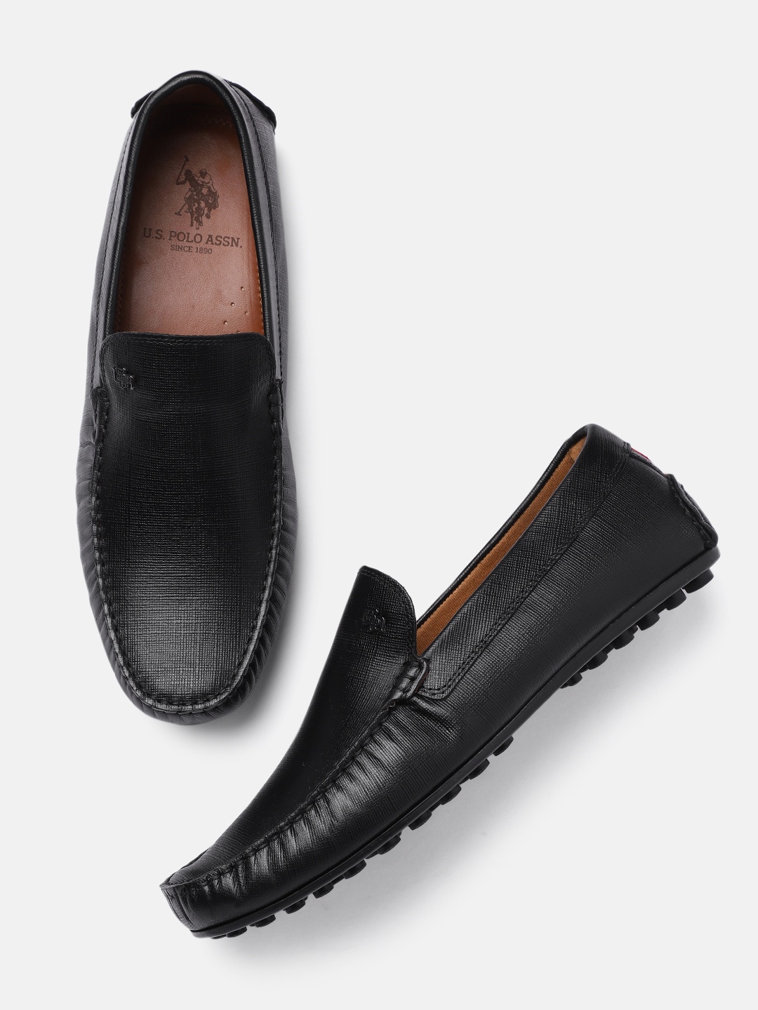 

U.S. Polo Assn. Men Black Leather Loafers
