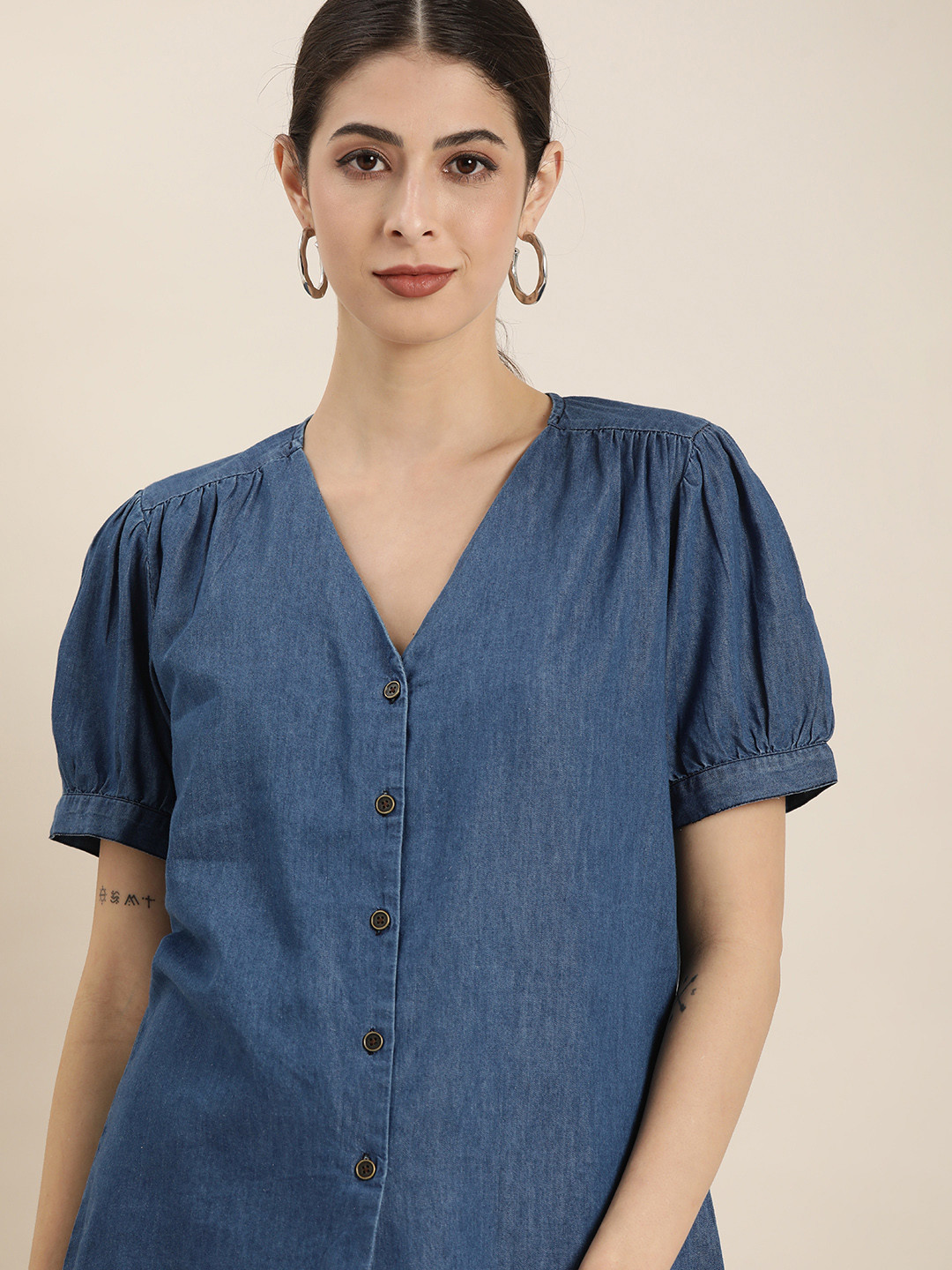

all about you Women Blue Solid Regular Top