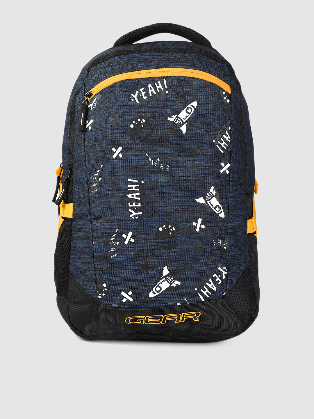 

Gear Unisex Navy Blue Typography INVADER Laptop Backpack